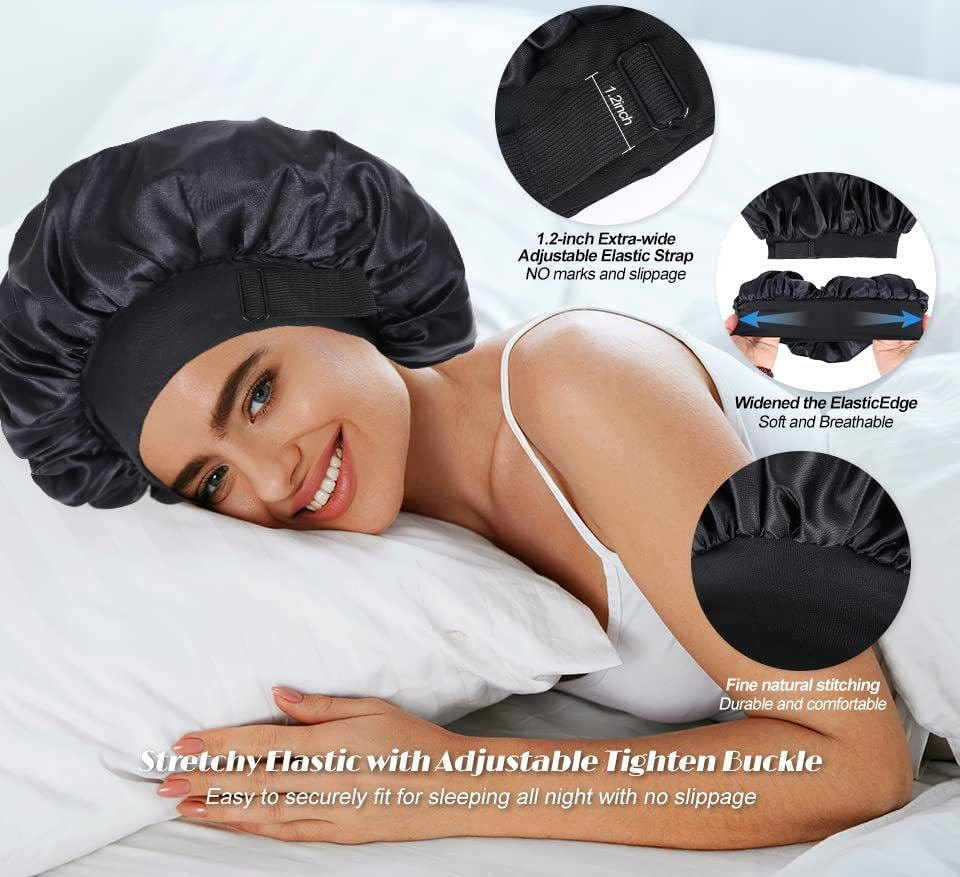 Adjustable Double Layer Hair Bonnet