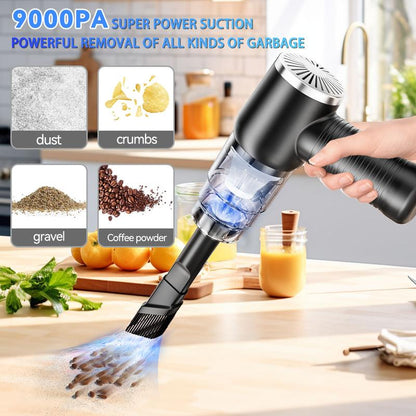 2-in-1 Cordless Handheld Vacuum – Powerful Suction for Home, Car & Desk