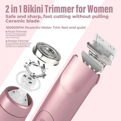 IUIBeauty 2-in-1 Painless Bikini Hair Trimmer