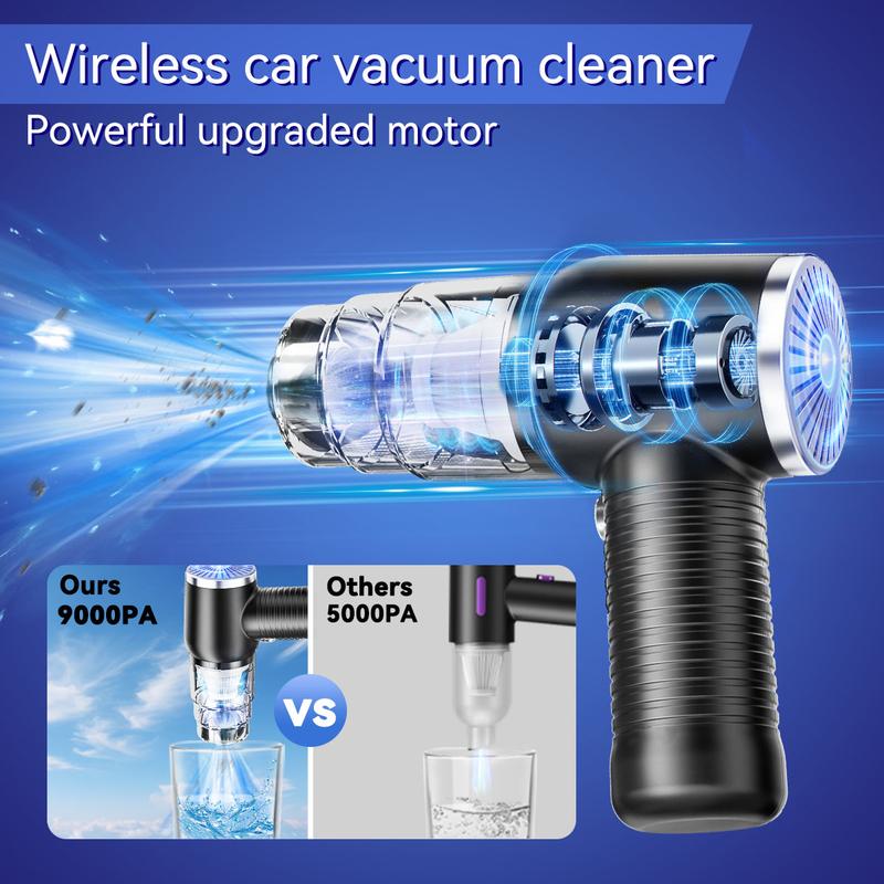 2-in-1 Cordless Handheld Vacuum – Powerful Suction for Home, Car & Desk