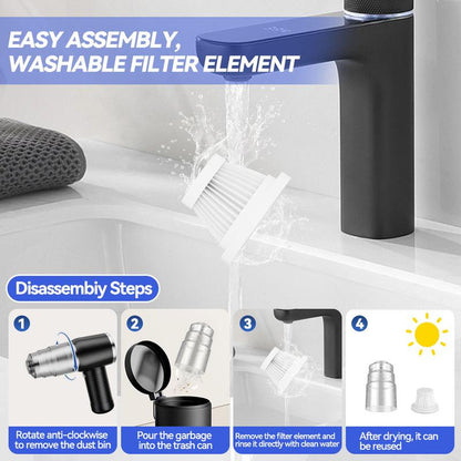 2-in-1 Cordless Handheld Vacuum – Powerful Suction for Home, Car & Desk