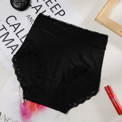 Women's High-Waist Cotton Lace Panties – Winter Version