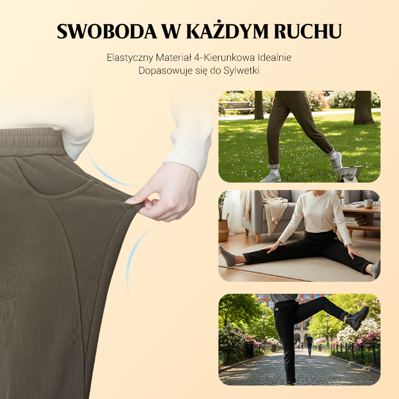 High-Waisted Thermal Wool Pants