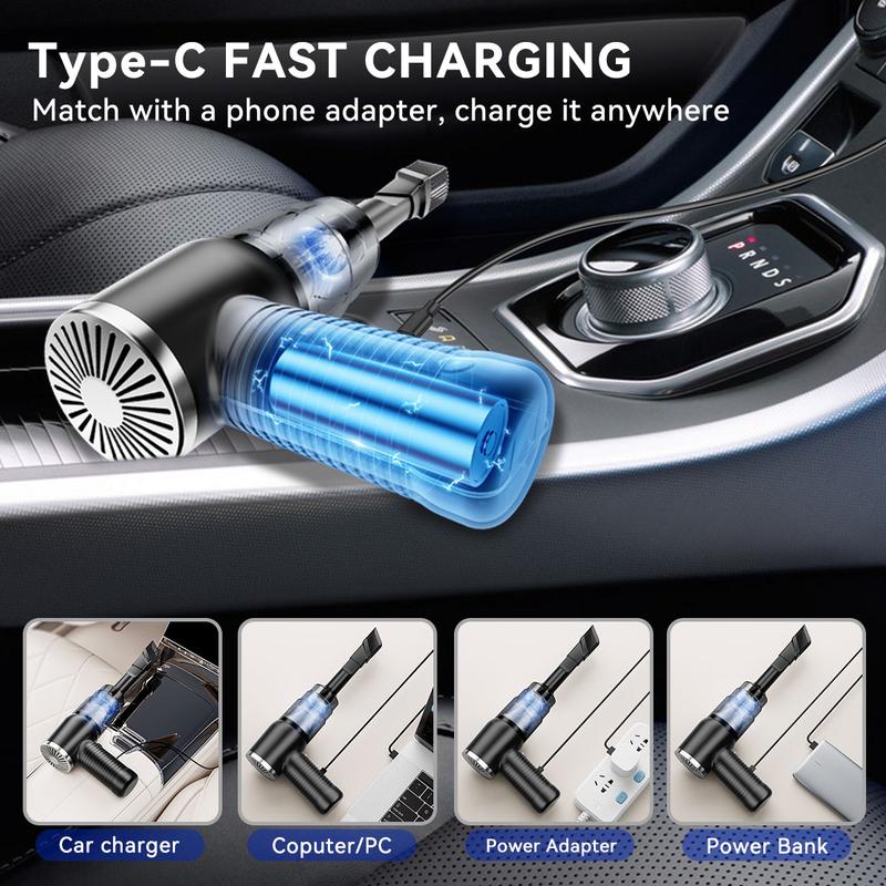2-in-1 Cordless Handheld Vacuum – Powerful Suction for Home, Car & Desk