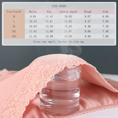 Women's High-Waist Cotton Lace Panties – Winter Version