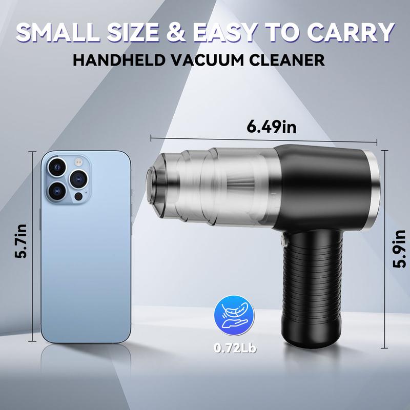 2-in-1 Cordless Handheld Vacuum – Powerful Suction for Home, Car & Desk