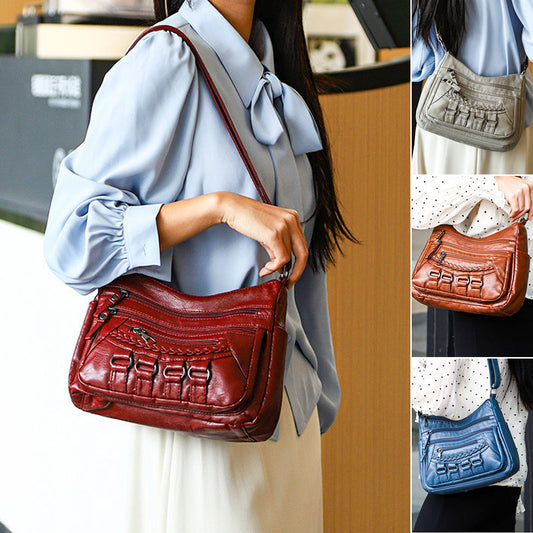 Large Women's Shoulder Handbag with Multiple Pockets
