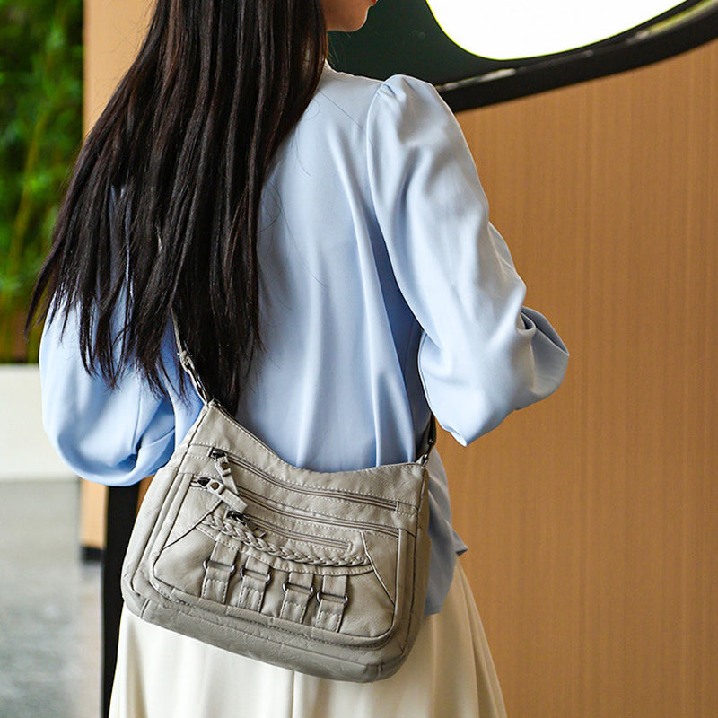 Large Women's Shoulder Handbag with Multiple Pockets