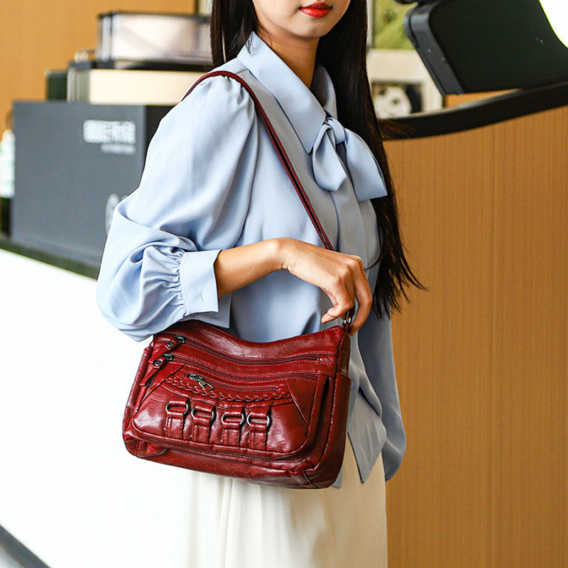 Large Women's Shoulder Handbag with Multiple Pockets