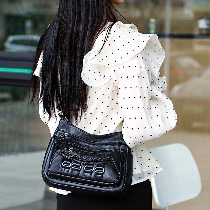 Large Women's Shoulder Handbag with Multiple Pockets