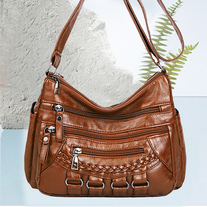 Large Women's Shoulder Handbag with Multiple Pockets