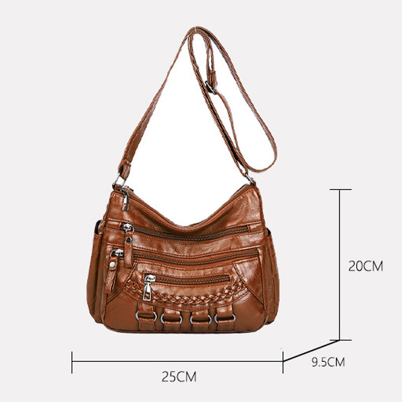 Large Women's Shoulder Handbag with Multiple Pockets