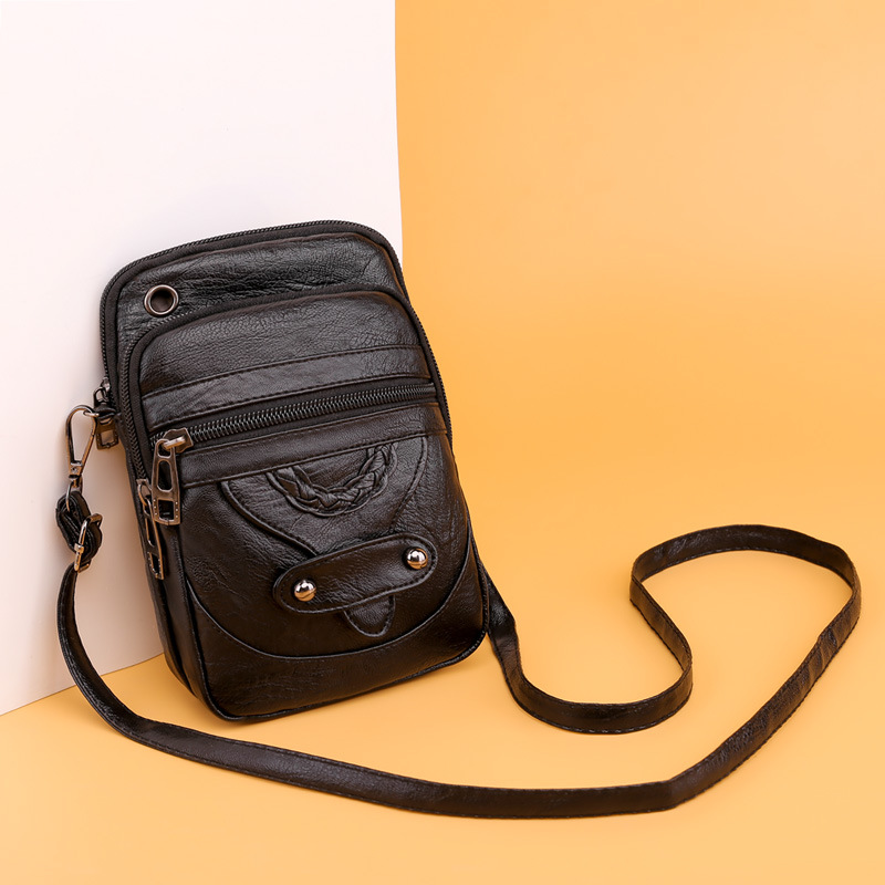 Vintage Soft PU Leather Mini Crossbody Bag